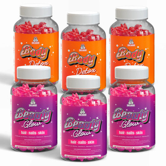 PACK 3 BEAUTY GLOW + 3 BODY DETOX